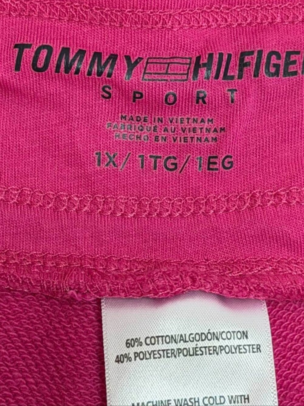 Tommy Hilfiger Women's Sport Pink Shorts 1X - Picture 5 of 10